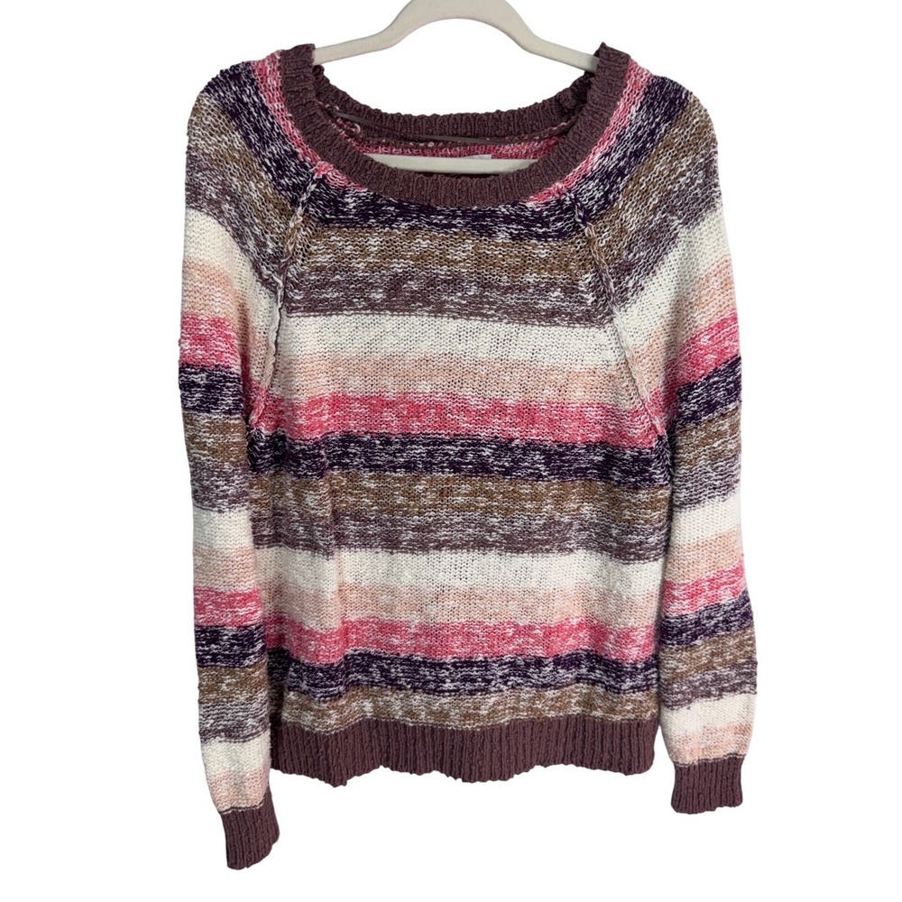 O'Neill Small Multicolor Striped Sweater Women's Boho Knit Pullover